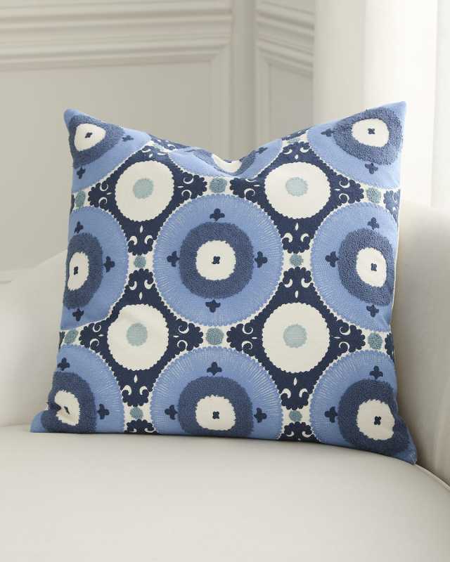 Kasbah Embroidered Decorative Pillow, 24" Square